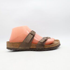 Birkenstock Mayari Womens EU 38 US 7 Leather Sandals Straps Brown Buckle